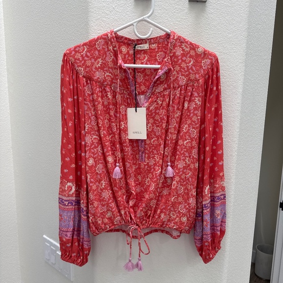 Spell Sunshine Bandit Blouse/Cayenne - Picture 1 of 7